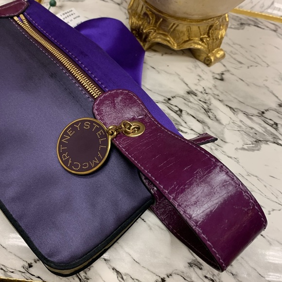 Stella McCartney Purple Satin Clutch Bag - Picture 15 of 16